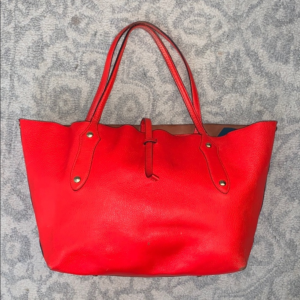 Annabel Ingall Small Isabella bright red tote bag